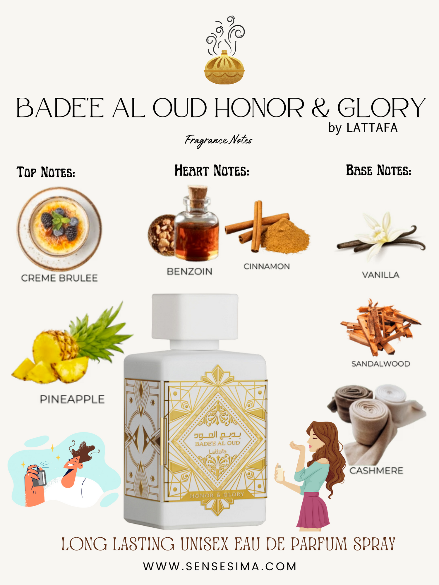 Bade'e Al Oud Honor & Glory by LATTAFA Eau De Parfum (100ml)